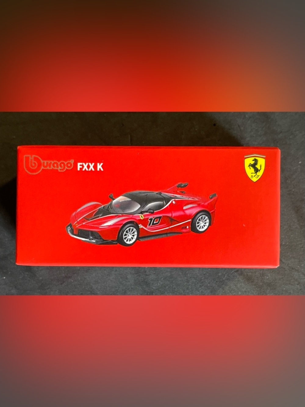 Bburago Red Racing Ferrari FXX-K Number 10 Die-Cast Toy Car - NEW